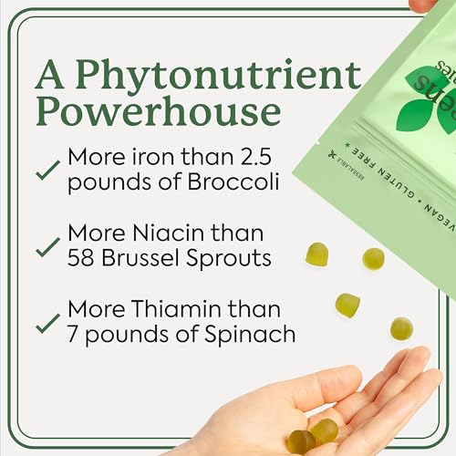 Plant People WonderGreens Gummies - Boosts Immunity & Gut Health, Vegan, Green Apple - 60 Count