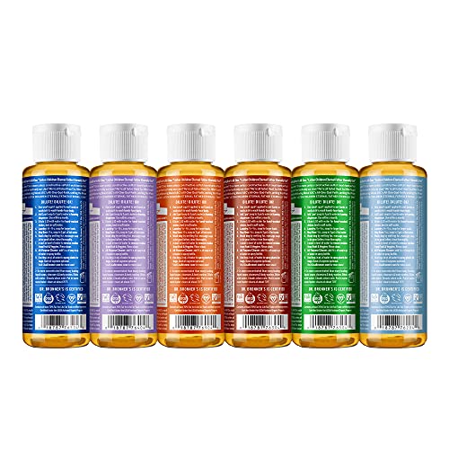 Dr. Bronner's Body Soap Variety Pack - Organic Ingredients, Plant-Based, 6 Scents - 4 oz Each