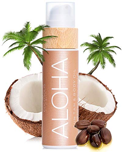 COCOSOLIS ALOHA Tanning Lotion - Organic Deep Chocolate Tan, Hydrating Oils - 110ml