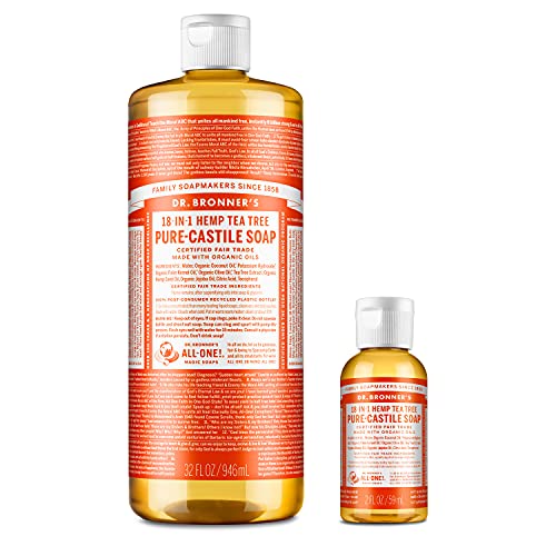 Dr. Bronner's Pure-Castile Liquid Soap - Organic & Fair Trade Ingredients, Multi-Use - 32oz & 2oz