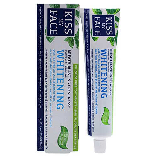 Kiss My Face Whitening Toothpaste - Breath Freshness, Antioxidant Ingredients - 4.5oz