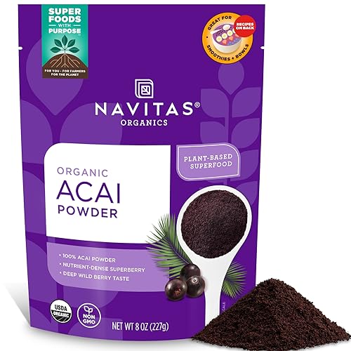 Navitas Organics Acai Powder - Nutrient-Dense Superfood, USDA Organic, Non-GMO - 8oz