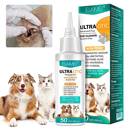 Purvigor Dog Ear Cleaner - Relieves Itchy Ears, Natural Ingredients, Odor Eliminator - 4oz