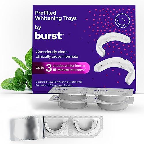 BURST Teeth Whitening Kit - Gentle on Enamel, Fast-Acting, 3 Treatments with 12.5% Peroxide