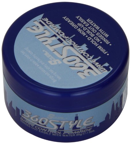 360 Luster's Wave Control Pomade - Moisturizes, Enriched with Oils, 3 oz (Pack of 3)