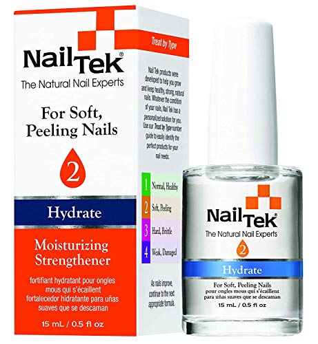 Nail Tek Hydrate 2 - Strengthens Soft Nails, Nourishing Formula, Protects from Breakage - 0.5 oz