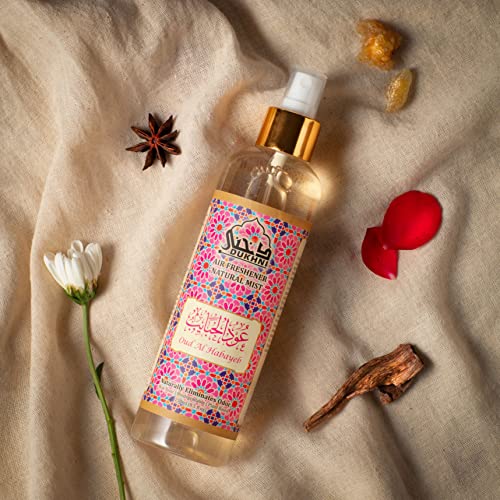 Dukhni Oud Al Habayeb Linen & Room Spray - Floral Aroma, Natural Odor Eliminator - 250ml