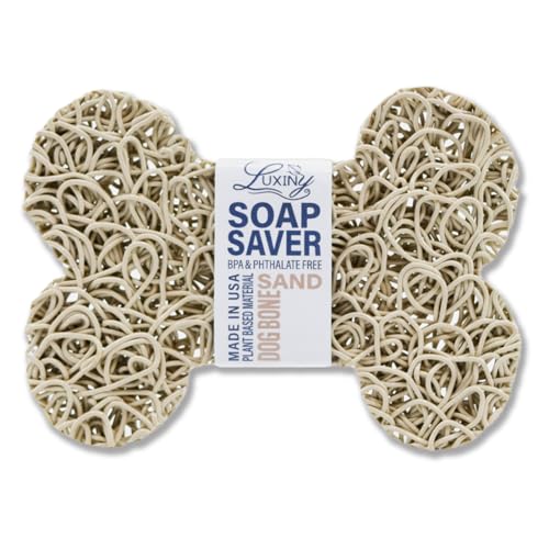 Luxiny Soap Savers - Extends Bar Soap Life, Plant-Based, Handmade - Dog Bone Brown Tan