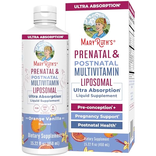 MaryRuth Organics Prenatal Multivitamin - Ultra Absorption, Vegan, Non-GMO - 30 Servings