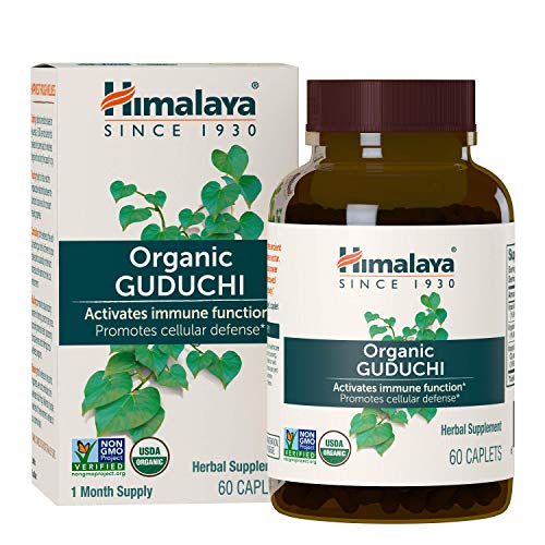 Himalaya Organic Guduchi Immune Defense Supplement - USDA Organic, Non-GMO - 700mg, 60 Caplets