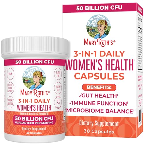 MaryRuth Organics Probiotic for Women - Hormone Balance & Gut Health Support - 50 Billion CFU, 30 ct