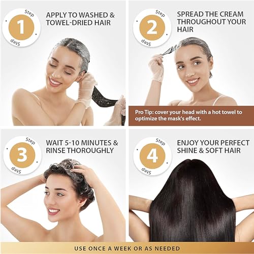 Karseell Hair Mask - Deep Repair with Collagen & Argan Oil, Paraben-Free - 16.9oz