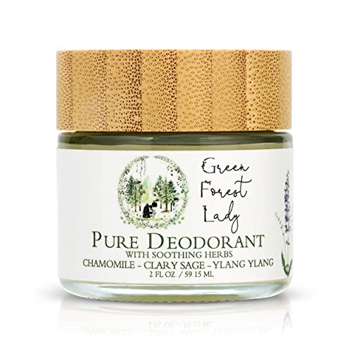 Green Forest Lady Deodorant - Organic, Aluminum-Free, Natural Ingredients, Roman Chamomile - 2oz