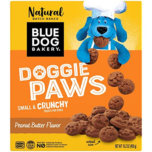 Blue Dog Bakery Dog Treats - Crunchy Peanut Butter Flavor, Non-GMO, USA Made - 16.2oz