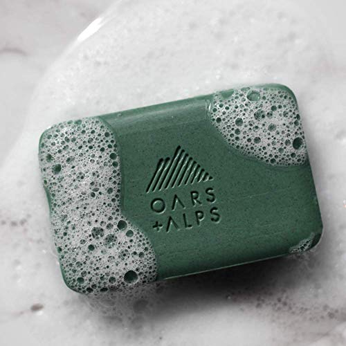 Oars + Alps Charcoal Exfoliating Bar Soap - Refreshing Peppermint, Dermatologist Tested - 6oz