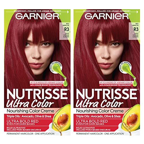 Garnier Hair Color Nutrisse Ultra Color - Nourishing, Long-Lasting Bold R3 Auburn - 2 Count