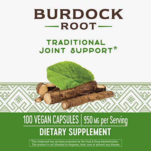 Nature's Way Burdock Root Herbal Supplement - Joint Support, Non-GMO, Vegan - 100 Capsules