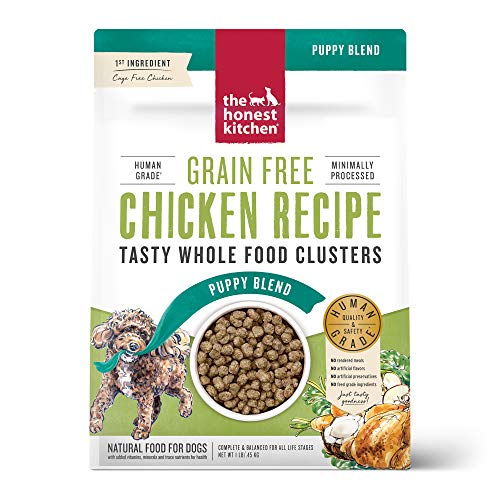 The Honest Kitchen Whole Food Clusters Puppy Food - Human Grade, Enhanced Protein, 1 lb Bag