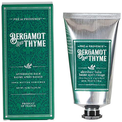 Pre de Provence After Shave Balm - Hydrating Shea Butter, Soothes Irritation, 2.5oz Bergamot & Thyme