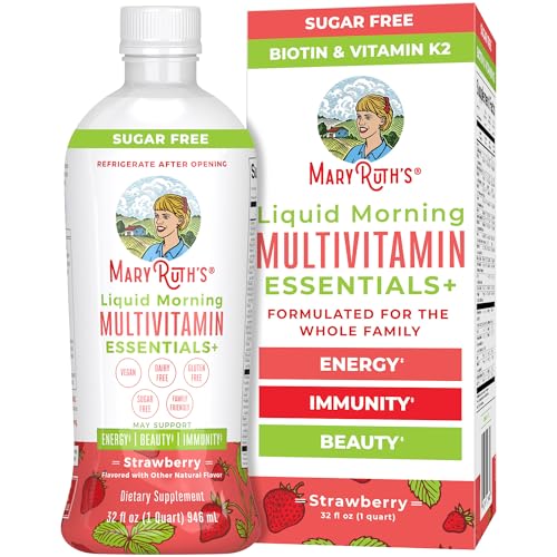 MaryRuth's Multivitamin Liquid - Immune & Energy Support, Vegan, Non-GMO - 32 Fl Oz