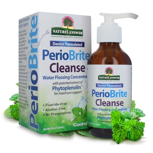 Nature's Answer PerioCleanse Mouthwash - Fluoride-Free, Cool Mint Flavor, All-Natural - 4oz