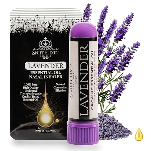 SniffElixir Lavender Nasal Stick - Mood Enhancement, Natural Ingredients - Portable 0.15oz