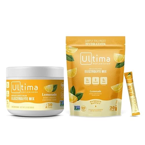 Ultima Replenisher Electrolyte Drink Mix - 6 Key Electrolytes, Vegan & Sugar-Free - 30 Servings