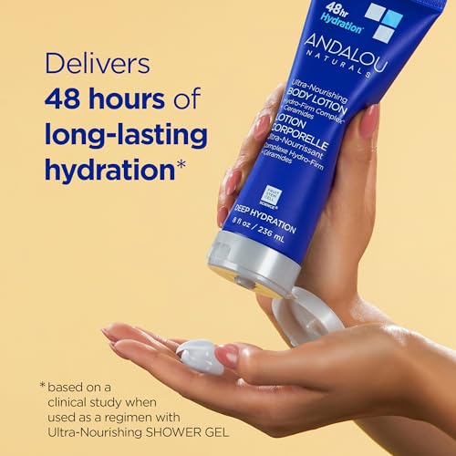 Andalou Naturals Body Lotion - Deep Hydration for Dry Skin, Vegan, 8 fl oz