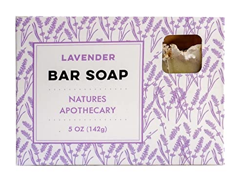 NATURE'S APOTHECARY Lavender Bar Soap - Hydrating, Hypoallergenic, Cruelty-Free - 4.5oz