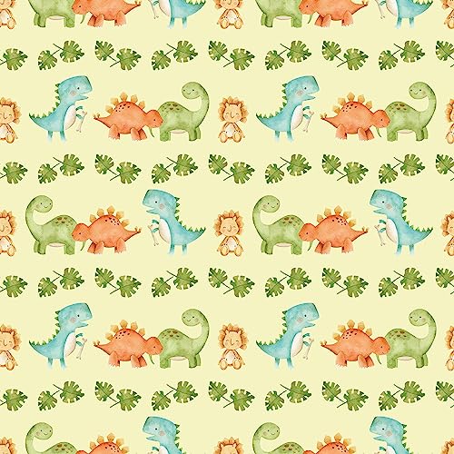Waterleaf Paper Co. Dissolvable Gift Wrap - 100% Compostable, Baby Dinosaur Design - 16 Sq Ft
