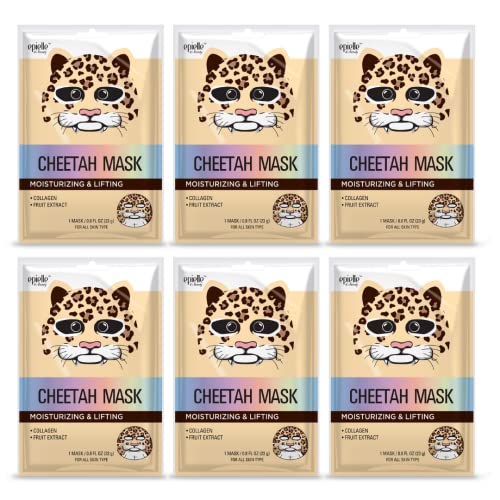 Epielle Character Face Masks - Hydrating Floral & Marine Complex, Vegan, 6 Pack