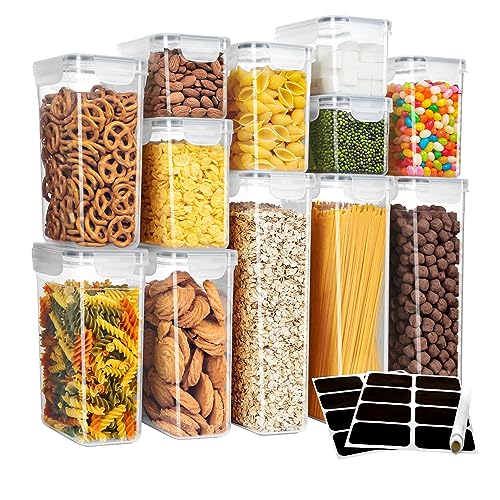 MR.SIGA Airtight Food Storage Container Set - Leak-Proof, BPA-Free, 12 Pack with Labels