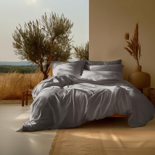 Sleep & Beyond Organic Cotton Sateen Sheet Set - Hypoallergenic, Soft & Durable - Cal King