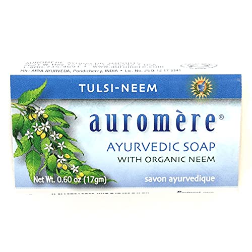 Ayurvedic Tulsi-Neem Bar Soap - Moisturizes Skin, Vegan, Gluten-Free - 0.71 oz (20g)