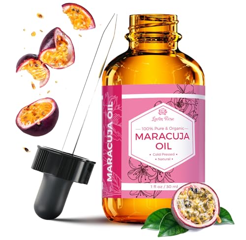 Leven Rose Maracuja Oil - 100% Natural Moisturizer for Hair & Skin, Cold-Pressed, 1 oz
