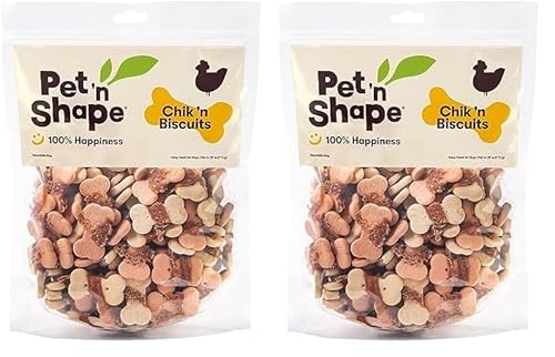 Pet 'n Shape Dog Treats - Natural Chicken Wrapped, No Artificial Additives - 35 oz (Pack of 2)