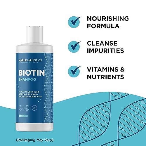 Maple Holistics Hair Care Set - Nourishing Biotin Shampoo & Growth Oil for Thinning Hair - 12oz