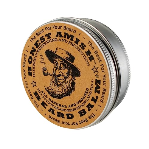 Honest Amish Beard Balm - Softens, Conditions Skin, All Natural Ingredients - 4oz Twist Tin