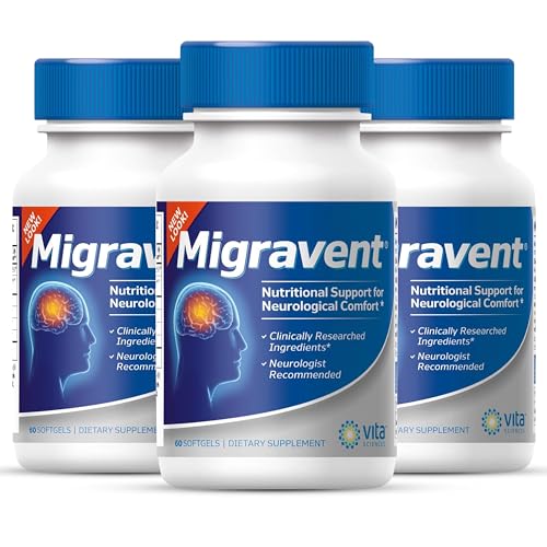 Vita Sciences Migravent Vitamin B Supplement - Migraine Relief with Natural Ingredients - 60 Count