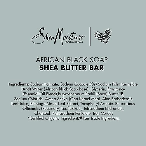 SheaMoisture African Black Bar Soap - Cleanses & Moisturizes Troubled Skin, 8 oz