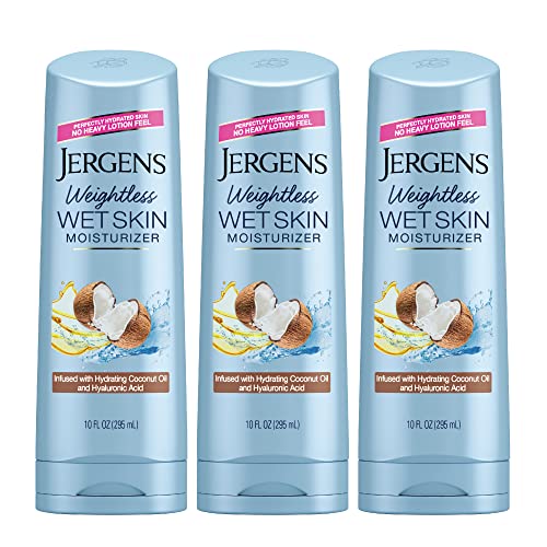 Jergens Body Lotion - Nourishing Coconut Oil Moisturizer for Hydrated Skin - 10 Fl Oz (Pack of 3)