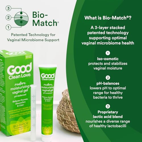 Good Clean Love Vaginal Moisturizer - Relieves Dryness, pH-Balanced, Aloe Vera - 2 Oz (2-Pack)