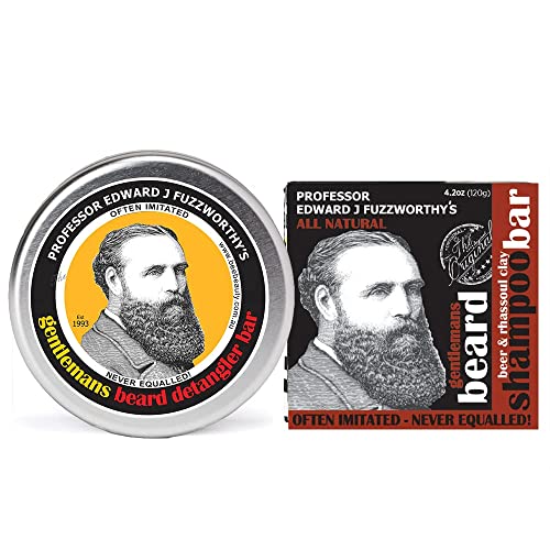 Professor Fuzzworthy's Beard Shampoo & Conditioner Kit - Nourishing Natural Care for Thick Hair