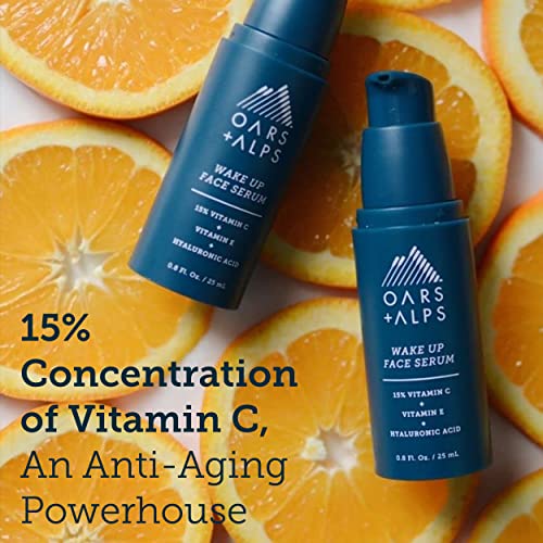 Oars + Alps Face Serum - Anti-Aging, 15% Vitamin C & Hydration, Dermatologist Tested - 0.8 Fl Oz