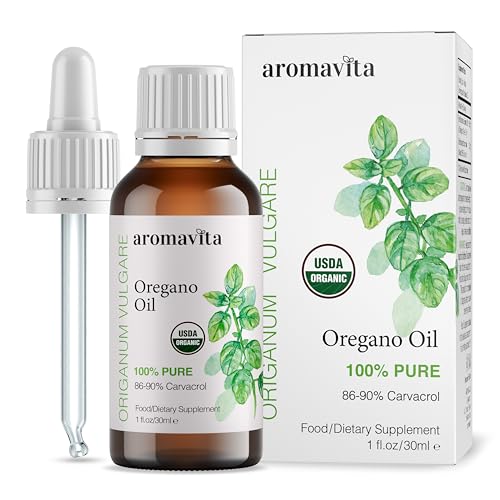 Aromavita Essential Oil of Oregano - Supports Immunity & Digestive Health, 100% Pure - 1 FL.OZ