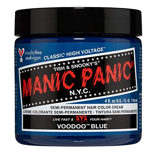 MANIC PANIC Voodoo Blue Hair Dye - Dark Cyan Color, Vegan & PPD-Free - 4oz