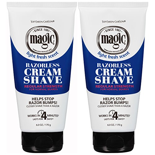 SoftSheen-Carson Magic Razorless Shaving Cream - Quick Hair Removal, Fresh Scent - 2 Count