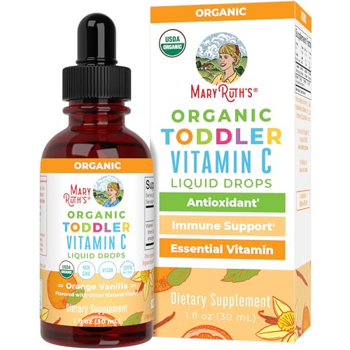 MaryRuth Organics Toddler Vitamin C Drops - Immune Support, Organic Acerola Extract - 30 Servings