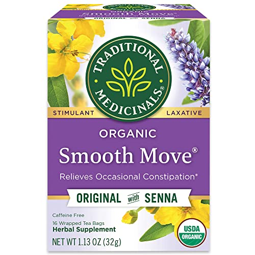 Traditional Medicinals Organic Smooth Move Tea - Relieves Occasional Constipation, 16 Bags