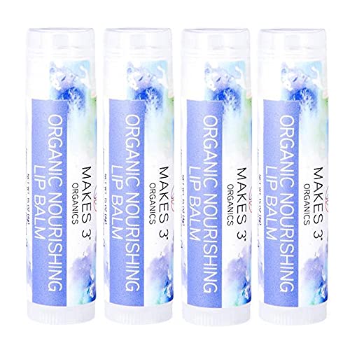 Organic Lip Balm - Accelerates Healing, Natural Sun Protection, 100% USDA Certified - 4 Pack